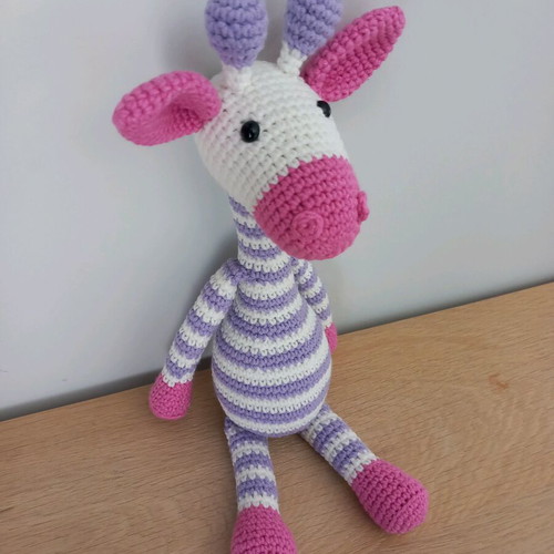 Amigurumi giraffe new, knitted with cotton yarn
