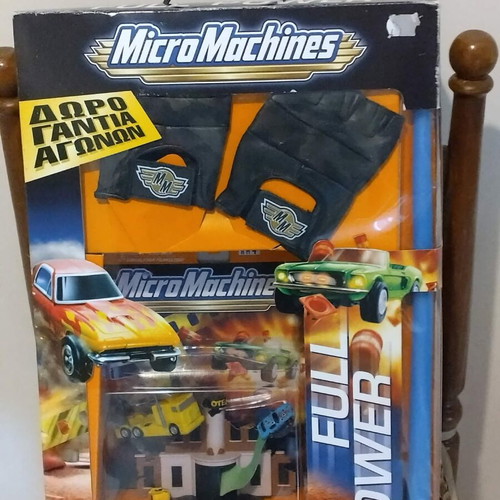 Micro Machines candle new with racing gloves and Motel Mayhem set