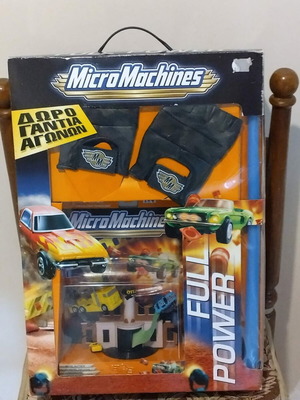 Micro Machines candle new with racing gloves and Motel Mayhem set