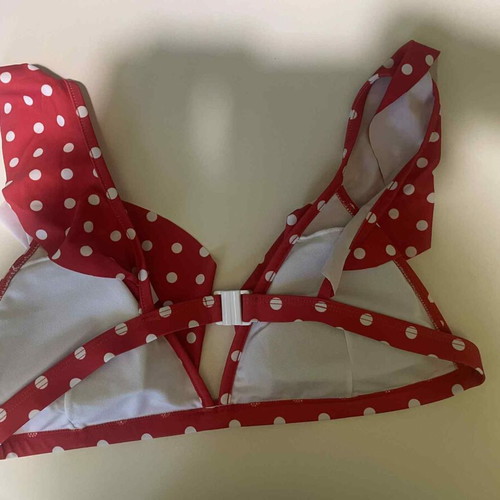 Red polka dot bikini new, size Medium