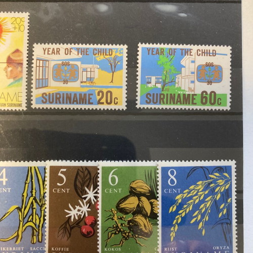 Suriname 3 complete unmounted stamp series