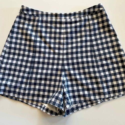 Glamorous zip culotte skirt like new, small blue and white checks