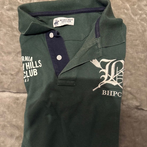 Beverly Hills Polo Club men's polo shirt dark green like new size L