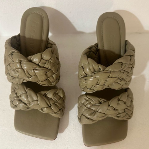 Vicenza women's sandal new, khaki, 8 cm heel, size 37