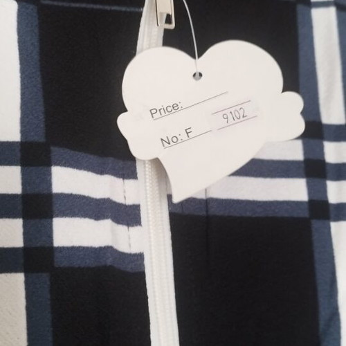 Striped elastic dress black with blue and white, new