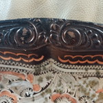 Copper serving tray used with Istanbul landmarks and floral designs