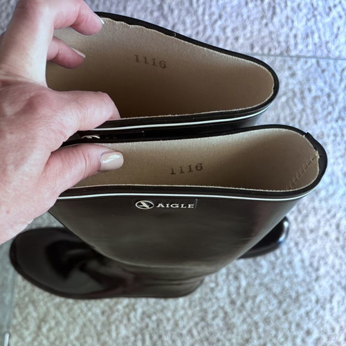 Aigle Venise women's black rain boots size 39, like new