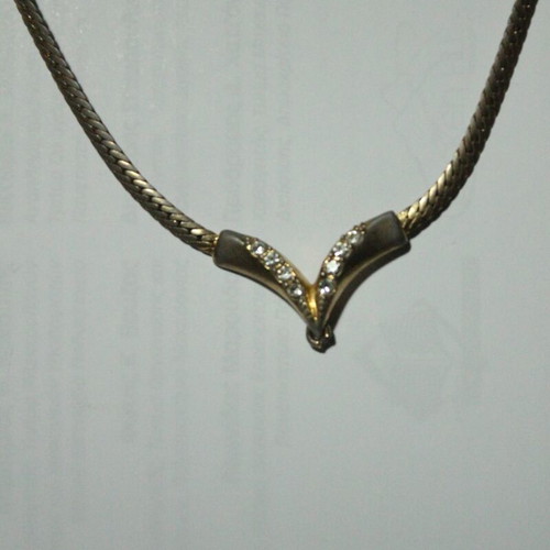 Women's gold necklace with zircon new, elegant Apefthon jewelry
