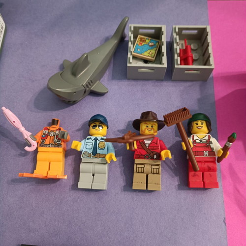 Lego Mystery Hunt Set with 4 Figures, Shark and Rare Accessories New