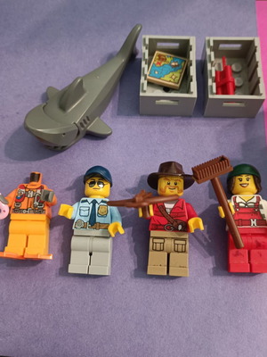 Lego Mystery Hunt Set with 4 Figures, Shark and Rare Accessories New