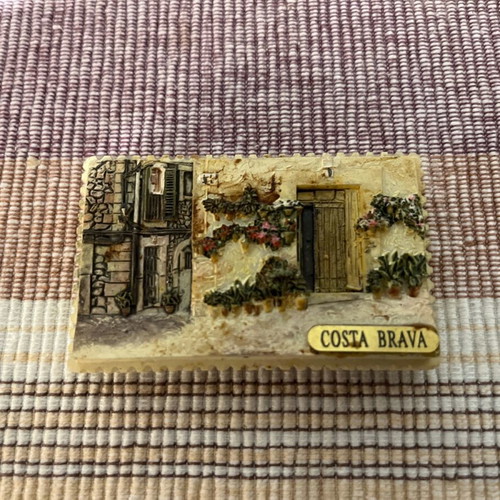 Costa Brava souvenir magnet used, Spain