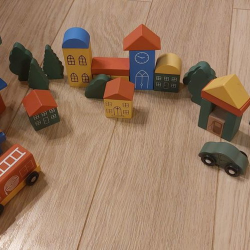 Creative wooden toy The City used for children 3+