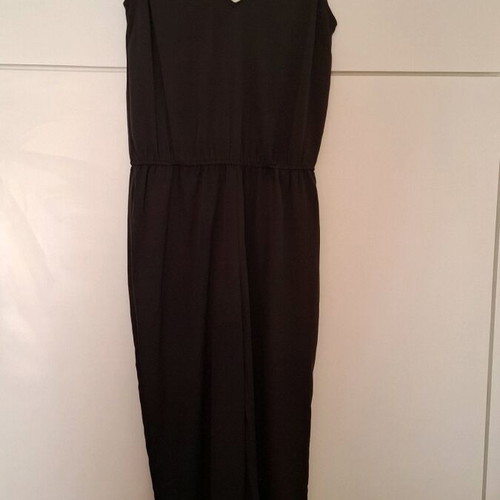 Stradivarius jumpsuit like new, black with fringes