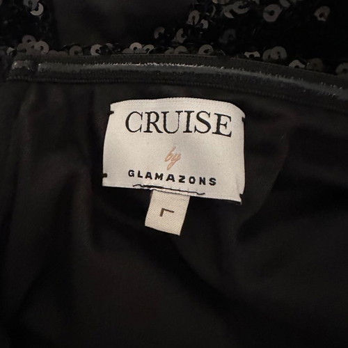 Cruise by Glamazons sequin black bustier top new size large