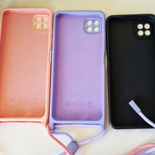 Silicone Back Cover Cases for Samsung Galaxy A22 5G, pack of 3