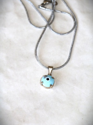 Ματάκι κρεμαστό ασημένια αλυσίδα 925 sterling silver minimal καινούργιο