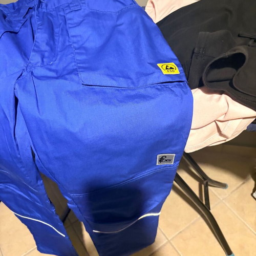 7 Square work pants, blue, size M