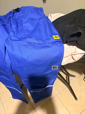 7 Square work pants, blue, size M