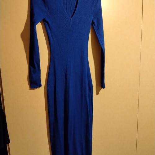 Zara long knitted dress new, blue, size M