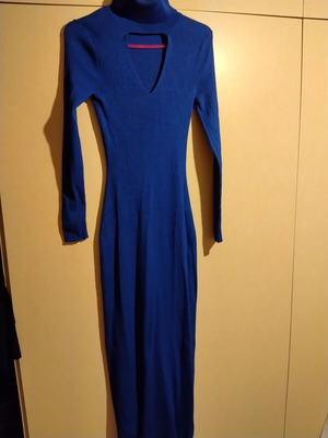 Zara long knitted dress new, blue, size M