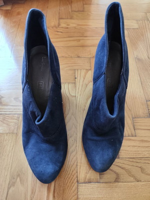 Leather shoes size 38 used, blue, Spanish make Las Pepas