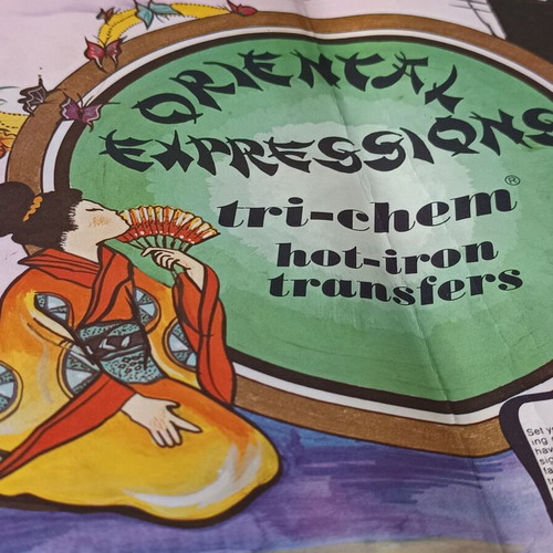 Vintage Oriental Expressions Hot-Iron Transfers Block 1970s New