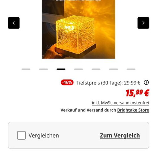 Lamp with water effect and remote control new
