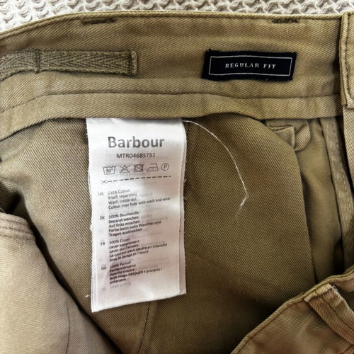 Barbour bermuda shorts, beige, W34 waist
