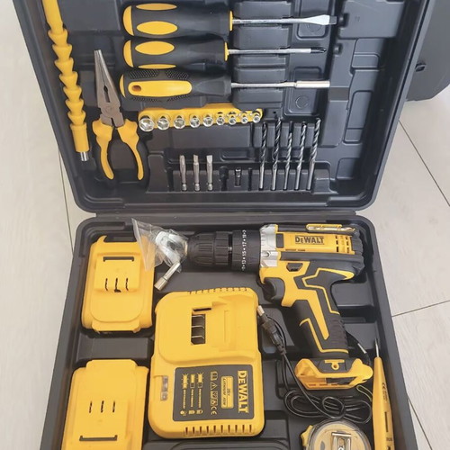 DeWalt brushless impact drill with 2 batteries and accessories