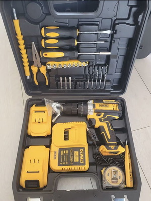 DeWalt brushless impact drill with 2 batteries and accessories