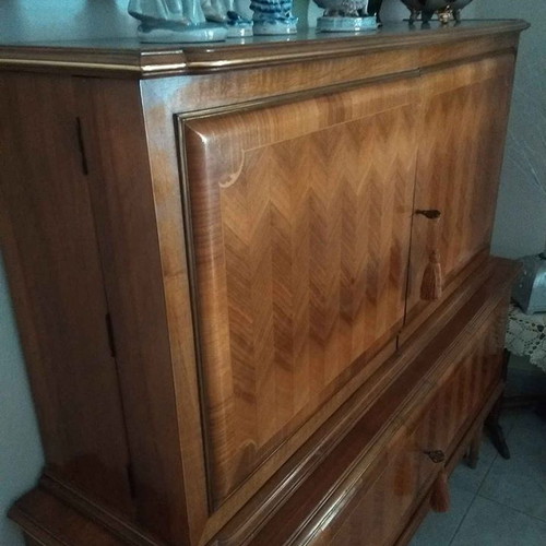 Vintage 1950 display cabinet used with mirrors and secret drawers