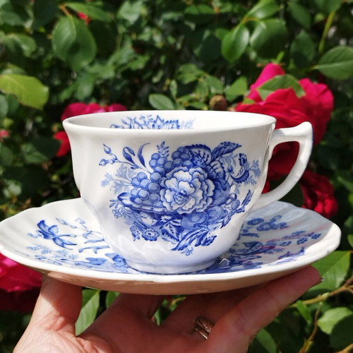 The Kirkwood Blue by Royal Doulton tea cup and saucer set like new