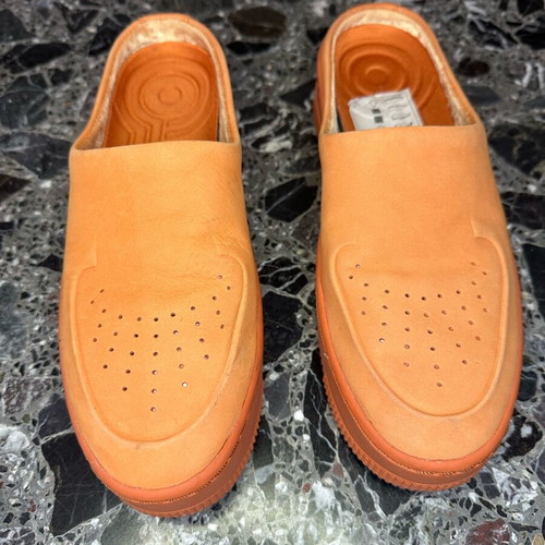Nike slippers used, leather, orange, size 38.5