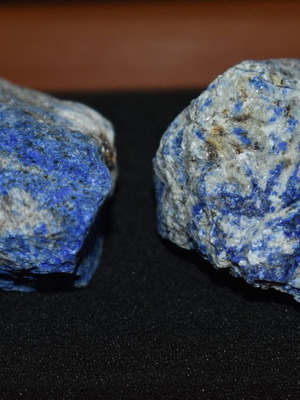 Lapis Lazuli raw used, pack of 2 pieces 195 grams