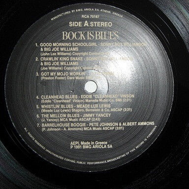 Bock Is Blues vinyl records used, blues genre