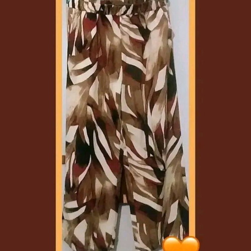 Pants XL with colorful brown pattern like new