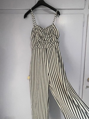 Bershka Κομψή Ριγέ Ολόσωμη Φόρμα Σαν Καινούργιο