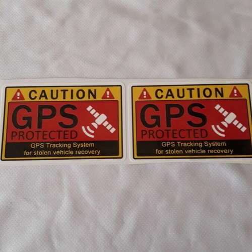 Vehicle protection GPS stickers set of 2 new, indelible and waterproof