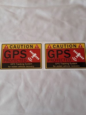 Αυτοκόλλητα προστασίας οχήματος από GPS σετ 2 τεμαχίων καινούργια, ανεξίτηλα και αδιάβροχα