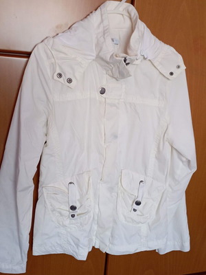 Girls' jacket used, size S, white, for cool summer days