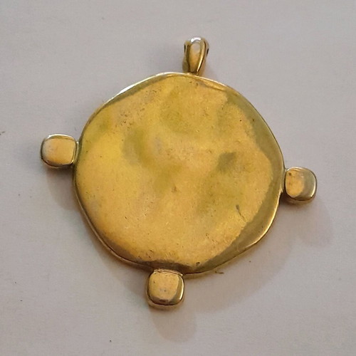 Motif pendant iconography brass does not tarnish diameter 4cm