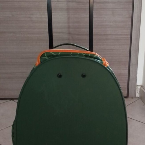 Happy Sammies Samsonite children's suitcase used, green and orange