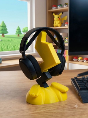 3D Printed Βάση Ακουστικών Pikachu Tail Καινούργιο