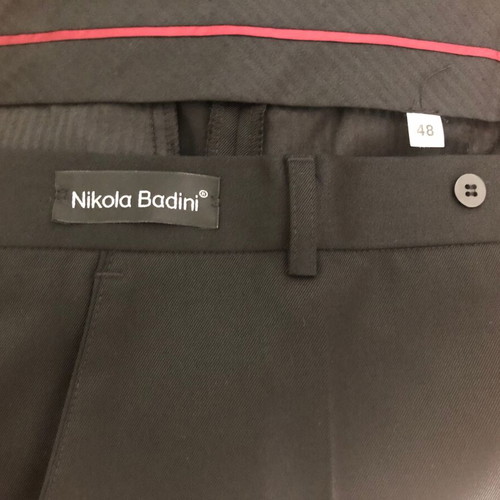 Nikola Badini gabardine suit pants like new, size 48 black
