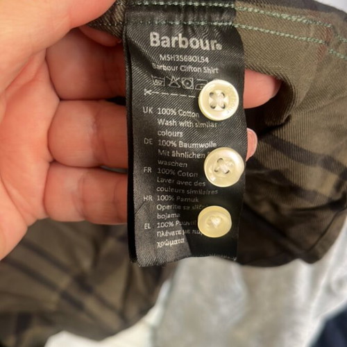 Barbour shirt used, size large, green