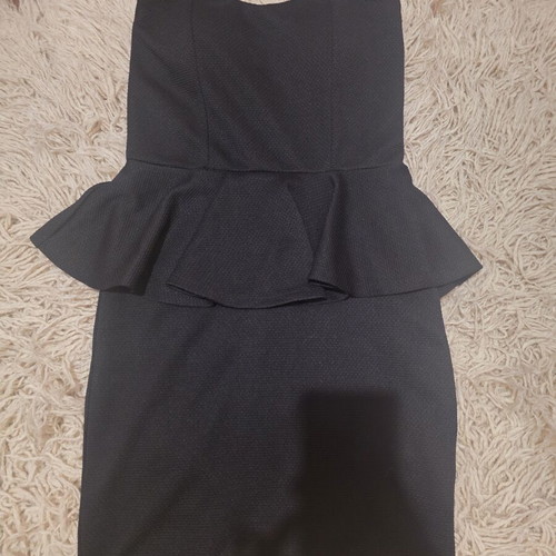 Black Dress size M like new with removable clear straps