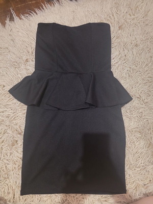 Black Dress size M like new with removable clear straps