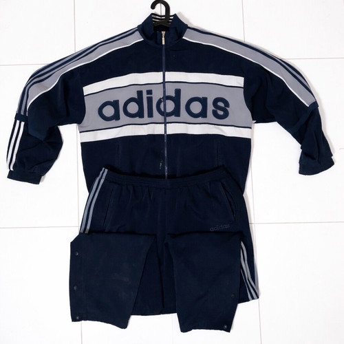 Vintage Adidas Equipment tracksuit set used, blue/grey, XXL