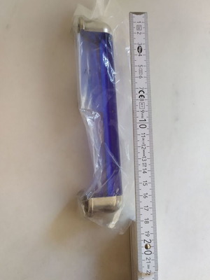 Χερούλι επίπλου καινούργιο ινοξ με μπλε plexiglass