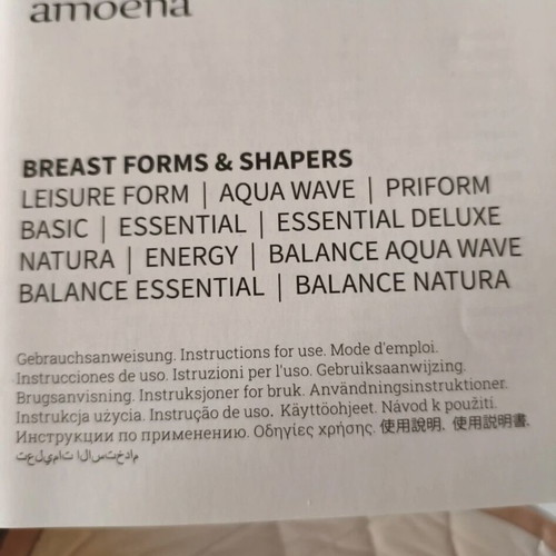 Amoena Natura Xtra Light 2SN silicone breast prosthesis new